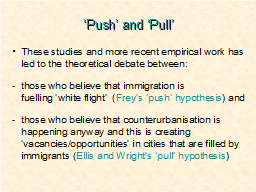 ‘Push’ and ‘Pull’