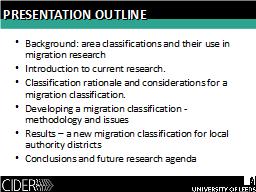 Presentation Outline